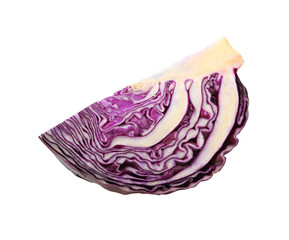 slice red cabbage vegetable on transparent png