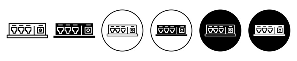 ethernet device icon. Computer lan cable connection port symbol. Internet broadband hub device vector. Wifi Router to access net connectivity modem socket sign.