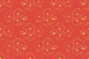 Floral pattern seamless vector background. Foliage and flower wallpaper design of nature.