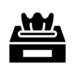 tissue box solid icon illustration vector graphic