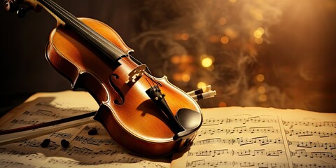 Musical Score and Violin