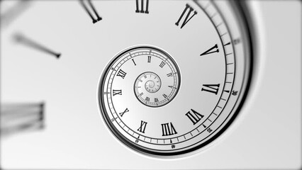 Minimal spiral in infinite rotation. Abstract background in blue and purple neon colors. Rotating galaxy. Space background for event, party, carnival, celebration, anniversary or other. Seamless loop. - Powered by Adobe