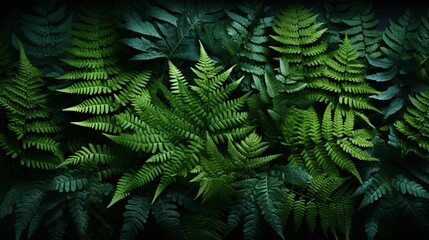 Fototapeta na wymiar Beautiful nature fern leaves pattern background