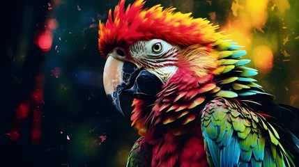 Dekokissen Portrait of a parrot © toomi123