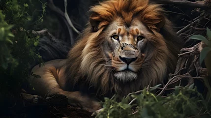 Foto op Plexiglas portrait of a lion © toomi123