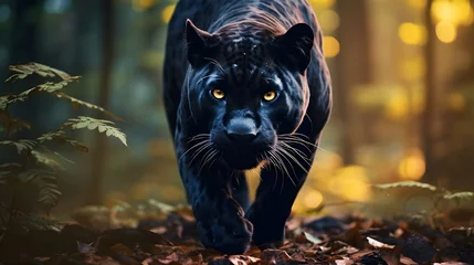 Foto op Plexiglas portrait of a black panther © toomi123