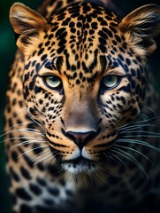 Naklejka premium close up portrait of a leopard