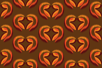 Seamless digital motif patterns woven, embroidered, ikat
