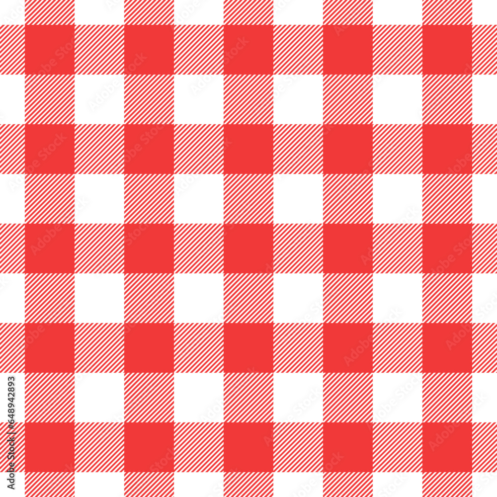 Poster check seamless pattern. red checks background. repeated gingham geometric patern. scottish style for