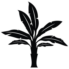 Printbanana tree vector icon