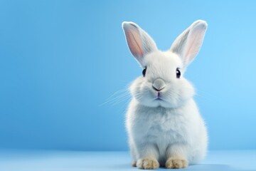 bunny on a blue background