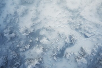Obraz premium snow frost view from above