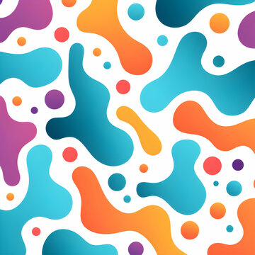 seamless pattern with shells and waves