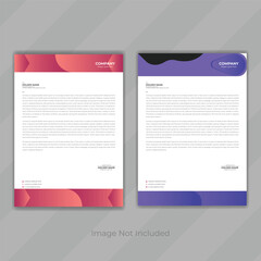 Colorful  modern and multiple design presentation for business mail. A4 size stylish office stationary design template. Editable and and printable letterhead design concept with white background.  