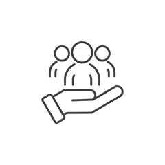 Inclusive Workplace: Employee's Protection Filled Outline Icon Vector Illustration