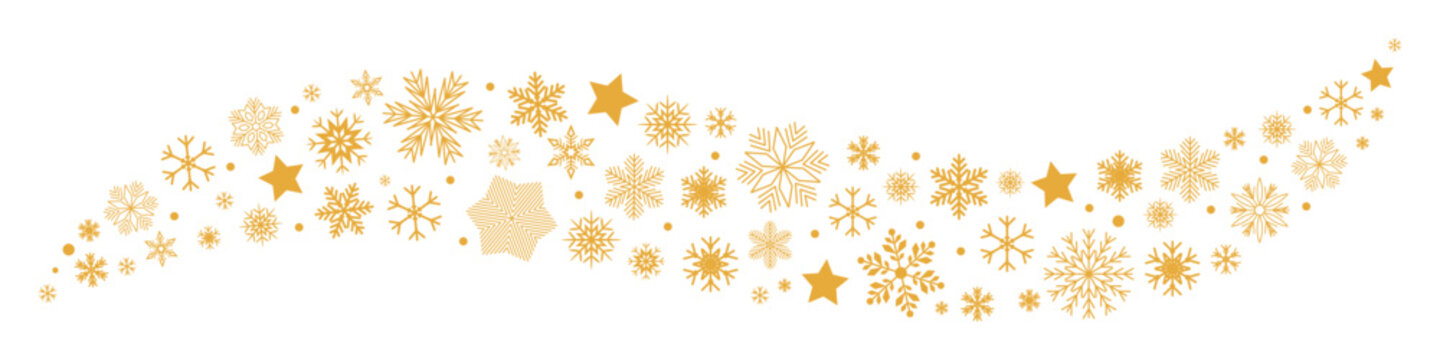 Wave snowflakes background isolated - stock vector
