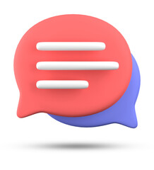 3d rendering of speech bubble icons, 3D pastel chat icon set. Set of 3d speak bubble. Chatting box, message box. Chat icon set. Balloon 3d style