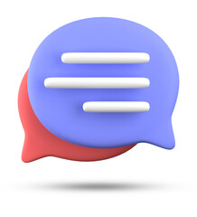 3d rendering of speech bubble icons, 3D pastel chat icon set. Set of 3d speak bubble. Chatting box, message box. Chat icon set. Balloon 3d style