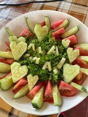 Fresh vegetable salad