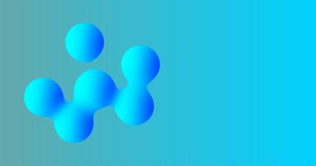 3d fluid illustration with blue gradient background