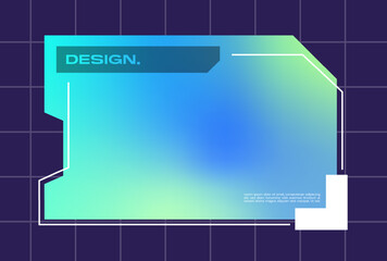 Futuristic pop up interface illustration. Video overlay element.