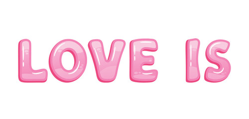 Love Is In Sweet Bubble Gum Pink, Swirling With Sugary Delight, Embodying Affection Playful Essence, Vector Illustration © Pavlo Syvak