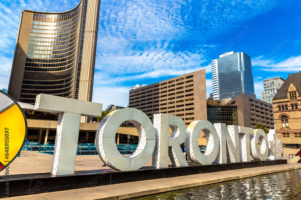 Canvas Prints toronto sign, nathan phillips square