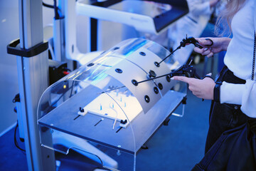 Simulators of surgical operations and suturing, a training robotic complex for teaching medicine