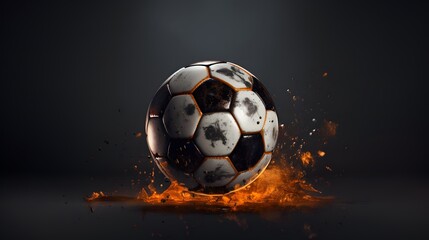 Un ballon de football, généré par IA