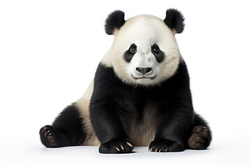 Giant panda isolated on a white background - obrazy, fototapety, plakaty
