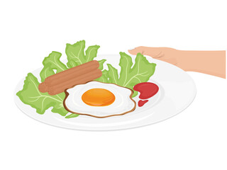 Eggs on a white background.
