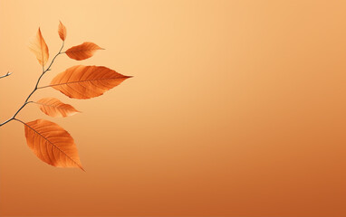 Autumn Leaf Illustration Background,created with generative ai tecnology.