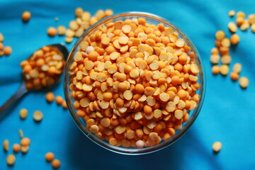 Full of chickpeas on a textured background, Raw Chickpeas in a bowl, 