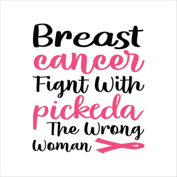 Stylish , fashionable  and awesome Breast Cancer typography art and illustrator