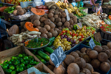 Seasonings for sale at the Sao Joaquim fair, city of Salvador, Bahia.