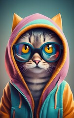 Hipster Cat: Feline Fashionista