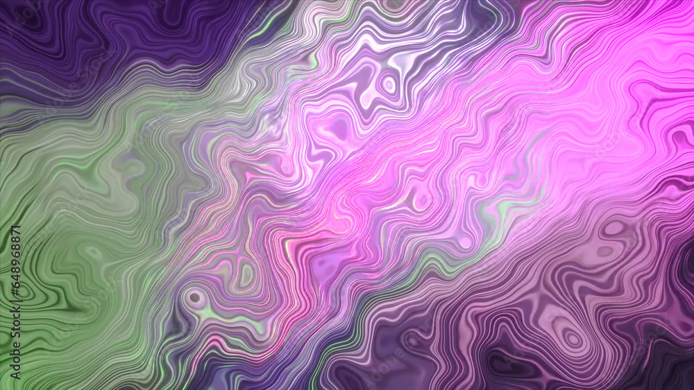 Poster bright pulsating lines with curved distortions. motion. colorful pattern with pulsating curved lines