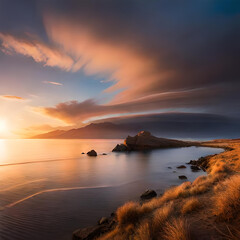 beautifully sky photo with sea sky hill with sky natural photo 