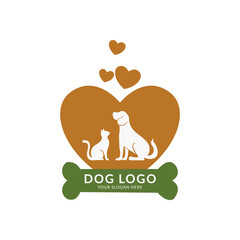 A modern and quince dog company logo