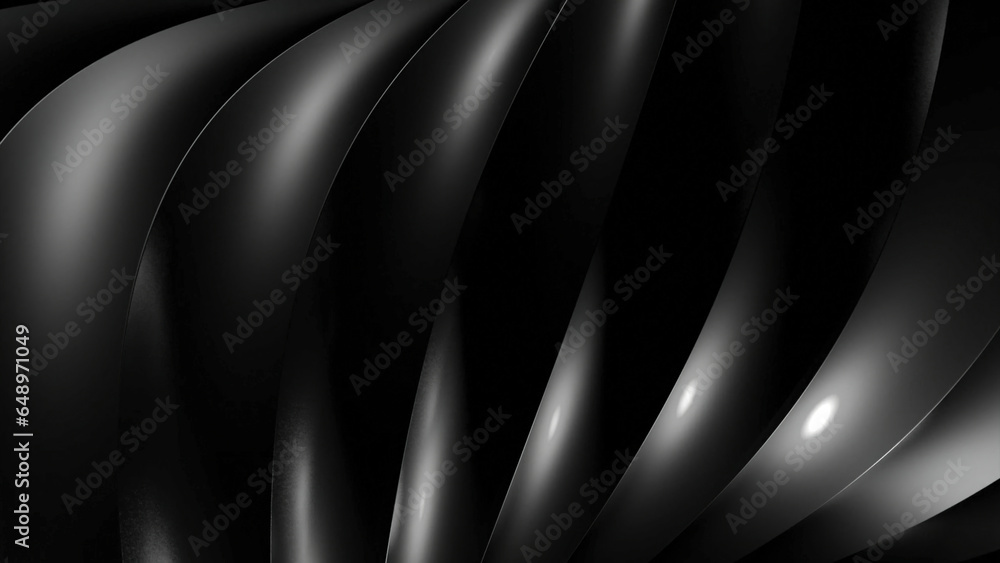 Poster moving stream of curved 3d lines. design. 3d metal lines move in plexus. illusion of tangle of lines