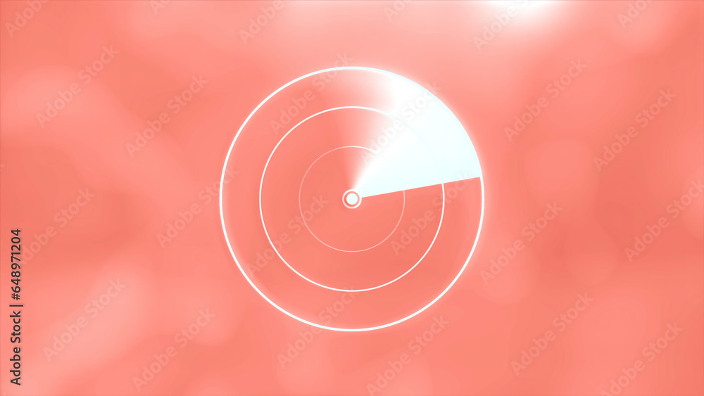 Aufkleber animation of rotating radar line. motion. simple navigation radar on colored background. animated ba