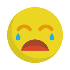 Cry face icon. Crybaby. Vector.