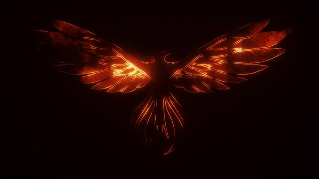 Phoenix Eagle Animated Logo - Loop Graphic Element Overlay V4