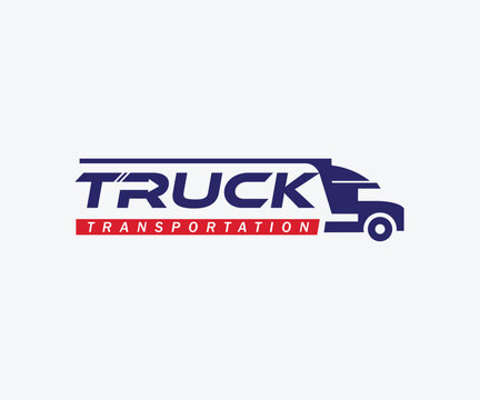 Free Vector Truck delivery logo design template