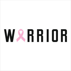 Stylish , fashionable  and awesome Breast Cancer typography art and illustrator