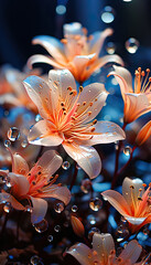 Dew-Kissed Orange Lilies: A Study in Nature’s Beauty