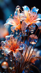 Dew-Kissed Orange Lilies: A Study in Nature’s Beauty