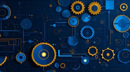 Obraz premium abstract technology, it industry, computer science, digital world, artificial metaverse computer abstract wallpaper illustration