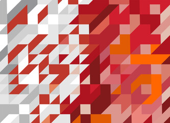 abstract geometric background white and red pattern