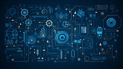 global data network, it industry, network flow, artificial intelligence futuristic abstract technology background